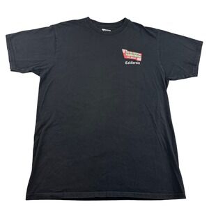 In-N-Out Burger T-Shirt L Black California Muscle Car‎ Hot Rod USA Made Cotton